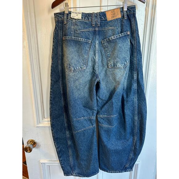 NEW Free People We the Free Good Luck Barrel Jeans Sz 28 - Picture 12 of 12